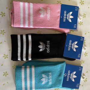 Adidas Blue black pink long socks